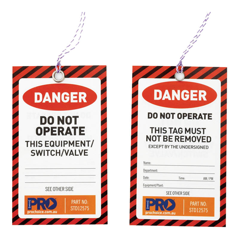 TAG DANGER -DO NOT OPERATE (PKT 100)